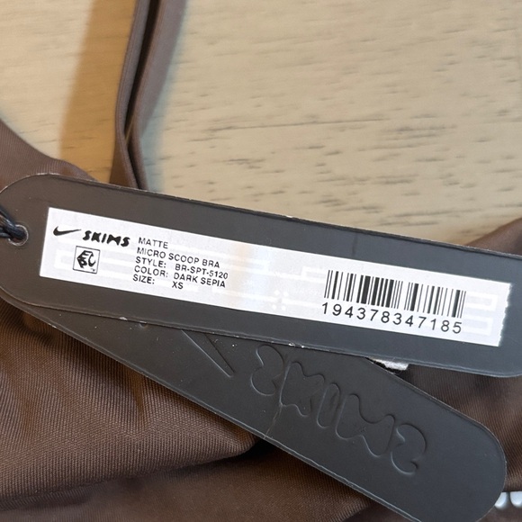 SKIMS Nike Matte Brown Micro Scoop Bra - Picture 2 of 4